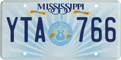 MS license plate YTA766