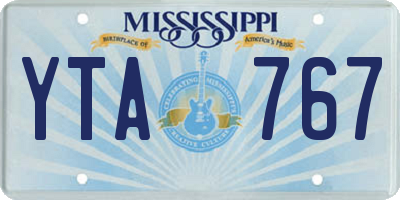 MS license plate YTA767
