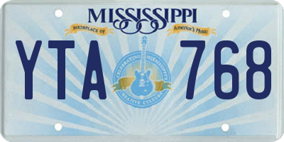 MS license plate YTA768