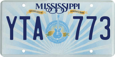 MS license plate YTA773