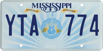 MS license plate YTA774