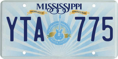 MS license plate YTA775