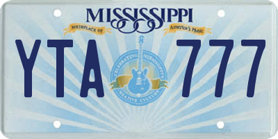 MS license plate YTA777