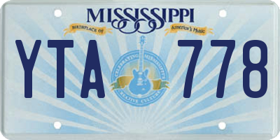 MS license plate YTA778