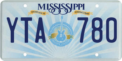 MS license plate YTA780