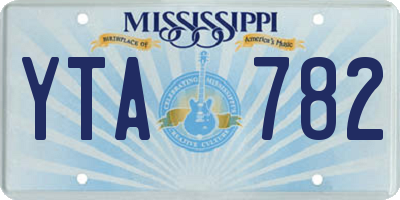 MS license plate YTA782