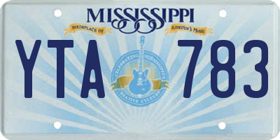 MS license plate YTA783