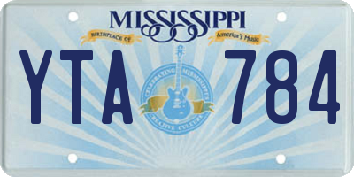 MS license plate YTA784