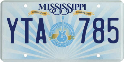 MS license plate YTA785