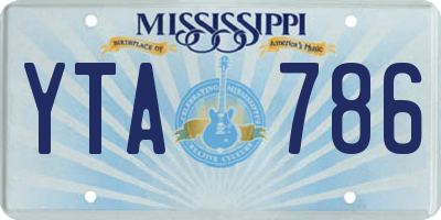 MS license plate YTA786