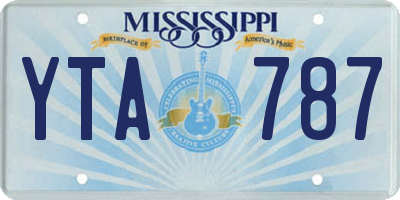 MS license plate YTA787