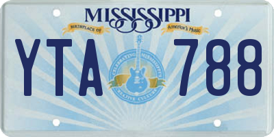 MS license plate YTA788