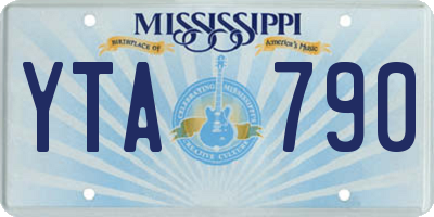 MS license plate YTA790