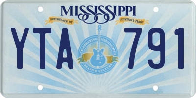 MS license plate YTA791