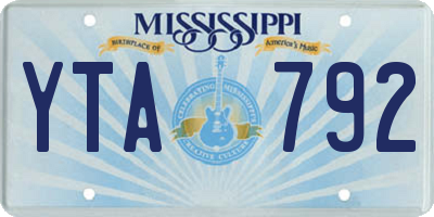 MS license plate YTA792
