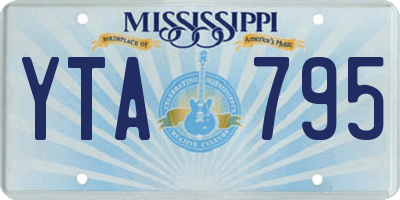 MS license plate YTA795