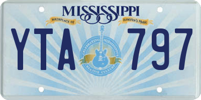 MS license plate YTA797