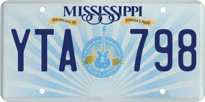 MS license plate YTA798
