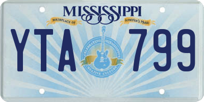 MS license plate YTA799