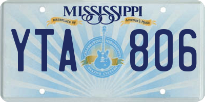 MS license plate YTA806