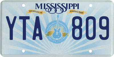 MS license plate YTA809