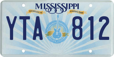 MS license plate YTA812