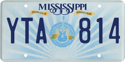 MS license plate YTA814