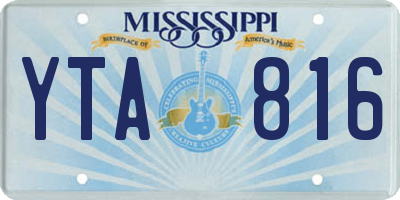 MS license plate YTA816