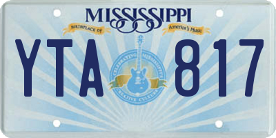 MS license plate YTA817