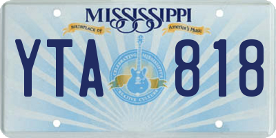 MS license plate YTA818