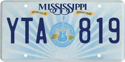 MS license plate YTA819