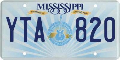 MS license plate YTA820