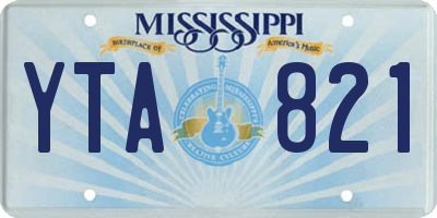 MS license plate YTA821