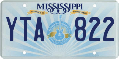 MS license plate YTA822