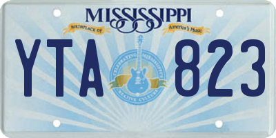 MS license plate YTA823