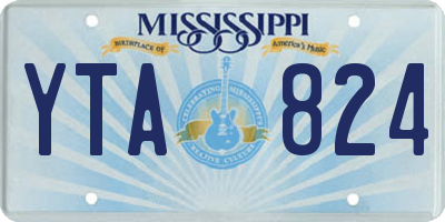 MS license plate YTA824