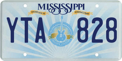 MS license plate YTA828