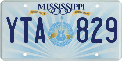 MS license plate YTA829