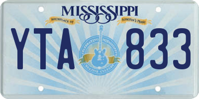 MS license plate YTA833