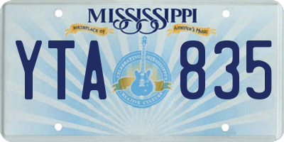 MS license plate YTA835