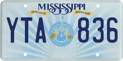 MS license plate YTA836