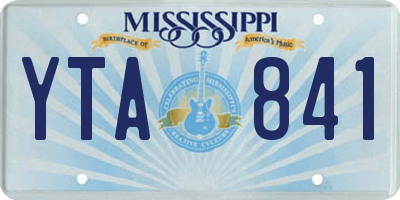 MS license plate YTA841
