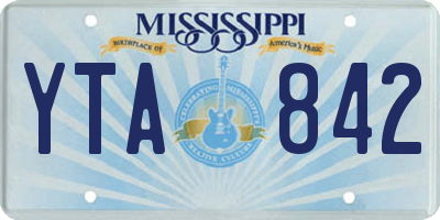 MS license plate YTA842