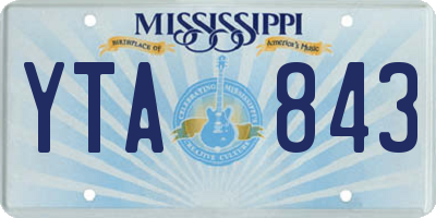 MS license plate YTA843