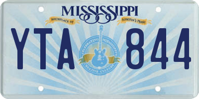 MS license plate YTA844