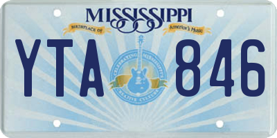 MS license plate YTA846