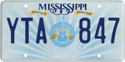 MS license plate YTA847