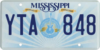 MS license plate YTA848