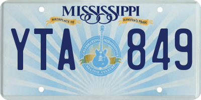 MS license plate YTA849
