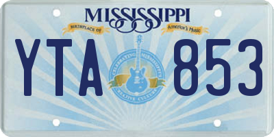 MS license plate YTA853